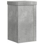 vidaXL Supports pour plantes 2 Pièces gris béton bois d'ingénierie