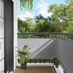 vidaXL Écran de balcon Gris clair 75 x 200 cm Oxford alu enduit de PU