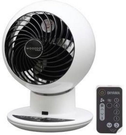 Iris Ohyama, Ventilateur Silencieux, Oscillant et Ultra-Puissant avec Télécommande - Woozoo - PCF-SC15T, blanc, 38 W, 30m²