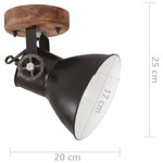 vidaXL Lampe murale industrielle/de plafond 2 Pièces Noir 20x25 cm E27