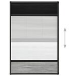 vidaXL Moustiquaire plissée pour fenêtre Aluminium 100x160cm et auvent