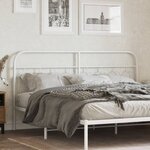 vidaXL Tête de lit métal blanc 183 cm
