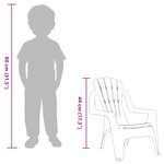 vidaXL Chaises de jardin pour enfants lot de 2 rose 37x34x44 cm PP