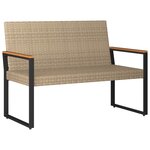 vidaXL Banc extérieur 2 -Seater 107 x 61 x 80 cm polyrotin