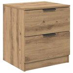vidaXL Cabinet de chevet 2 Pièces chêne artisanal 45 x 39 x 50 cm