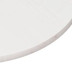 vidaXL Dessus de table Blanc Ø80x2 5 cm Bois de pin massif