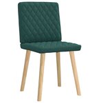 vidaXL Chaises à manger lot de 2 vert foncé tissu