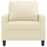vidaXL Fauteuil Crème 60 cm Similicuir