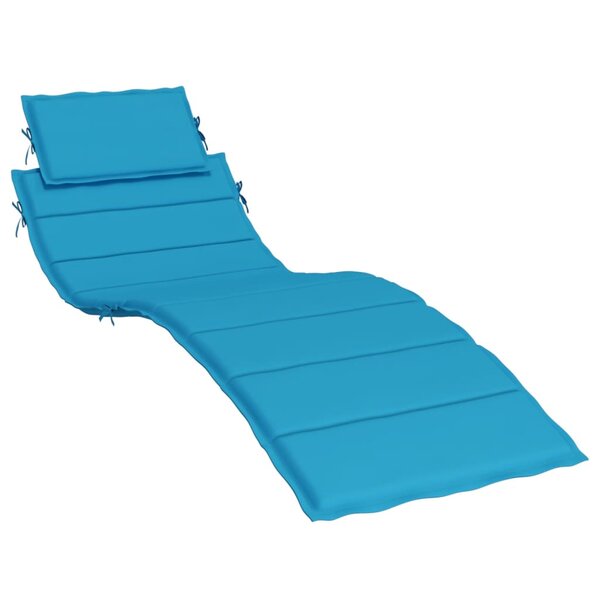 vidaXL Coussin de chaise longue bleu 186x58x4 cm tissu oxford