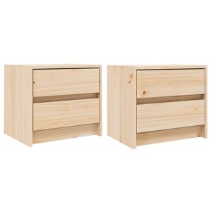 vidaXL Tables de chevet 2 Pièces 40x31x35 5 cm bois de pin massif
