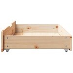 vidaXL Tiroirs sous le lit avec roulettes 2 Pièces 95x55x17 cm pin massif