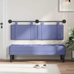 vidaXL Tête de lit suspendue Bleu denim Tissu