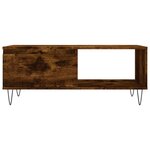 vidaXL Table basse Chêne fumé 90x50x36 5 cm Bois d'ingénierie