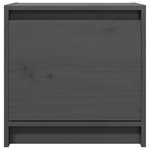 vidaXL Tables de chevet 2 Pièces Gris 40x30 5x40 cm Bois de pin massif