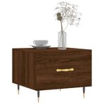 vidaXL Table basse Chêne marron 50x50x40 cm Bois d'ingénierie