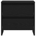 Table de chevet vidaXL en chêne noir 45x34x44 5 cm en bois reconstitué