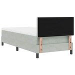 vidaXL Lit à ressorts avec matelas Gris clair 90 x 190 cm tissu