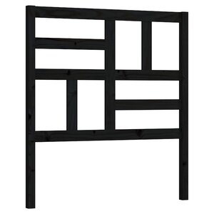 vidaXL Tête de lit Noir 106x4x104 cm Bois massif de pin