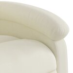 vidaXL Fauteuil de massage inclinable Crème Velours