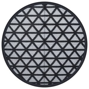 vidaXL Tapis d'extérieur noir Ø160 cm PP