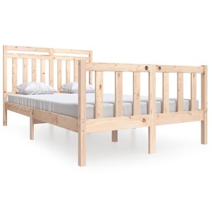 vidaXL Cadre de lit sans matelas bois massif 120x200 cm