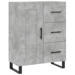 vidaXL Buffet haut Gris béton 69 5x34x180 cm Bois d'ingénierie