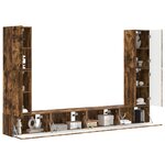 vidaXL Ensemble meuble TV 8 Pièces Chêne fumé Bois d'ingénierie