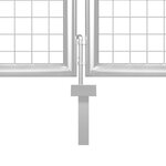 Vidaxl portillon acier 350 x 200 cm argenté