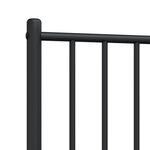 vidaXL Tête de lit métal noir 75 cm