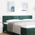 vidaXL Tête de lit Montage mural Vert foncé 180 cm Velours