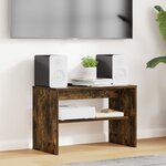 vidaXL Meuble TV Chêne fumé 60 x 30 x 40 cm Bois d'ingénierie