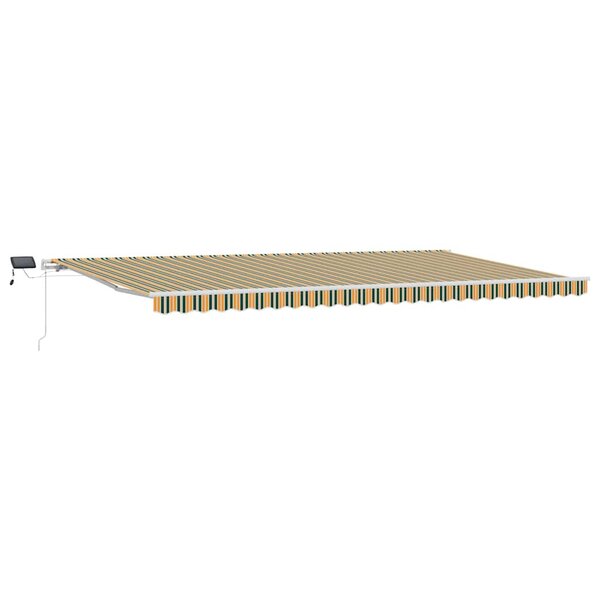 vidaXL Auvent rétractable Vert et jaune 600 × 300 cm