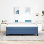 vidaXL Lit à ressorts Bleu 180 x 200 cm Tissu en velours côtelé