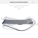 Bain de soleil transat de jardin bascule 2 personnes hamac 2 12 x 1 75 x 0 6 m gris