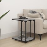 vidaXL Table d'appoint à roues Sonoma gris 50x35x55 5 cm