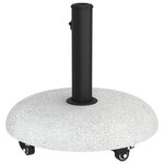 vidaXL base de parasol sur roues pour poteaux de 37/42/52/58mm Gris Clair Béton