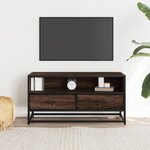vidaXL Meuble TV chêne marron 80x34 5x40 cm bois d'ingénierie et métal