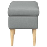 vidaXL Pouf Gris clair 55 x 35 x 41 cm Polyester
