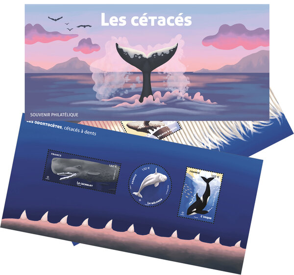 Souvenir philatélique - Les cétacés