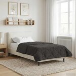 vidaXL Duvet complet toute l'année Matelassé Anthracite 135 x 200 cm