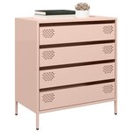 vidaXL Buffet rose 68x39x73 5 cm acier laminé à froid