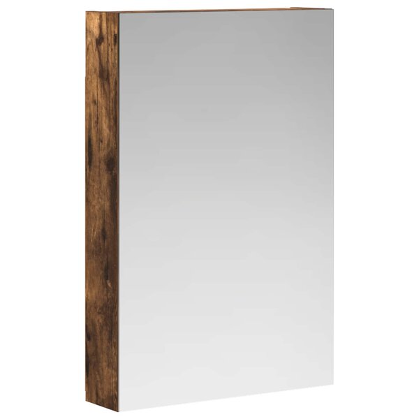 vidaXL Armoire Miroir de Salle de Bain Chêne fumé 40 x 10 5 x 60 5 cm