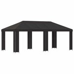 vidaXL Abri de jardin 6 x 3 m Anthracite Polyester et Acier 190 gsm