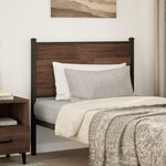 vidaXL Tête de lit chêne marron 75 cm bois d'ingénierie et acier