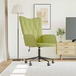 vidaXL Chaise de relaxation Vert Tissu