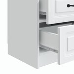 vidaXL Cabinet de chevet avec tiroir 2 Pièces Blanc 43 x 34 5 x 44 5 cm