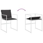 vidaXL Ensemble à manger de jardin avec coussins 13Pièces blanc textilène