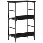 Bibliothèque vidaXL Chêne Noir 50x33x82 cm Bois d'ingénierie et Acier