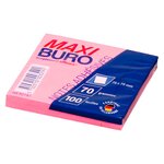 Notes repositionnables néon 75 x 75 mm - maxiburo - lot de 12