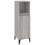 vidaXL Ensemble d'armoires de salle de bain 3 Pièces sonoma gris